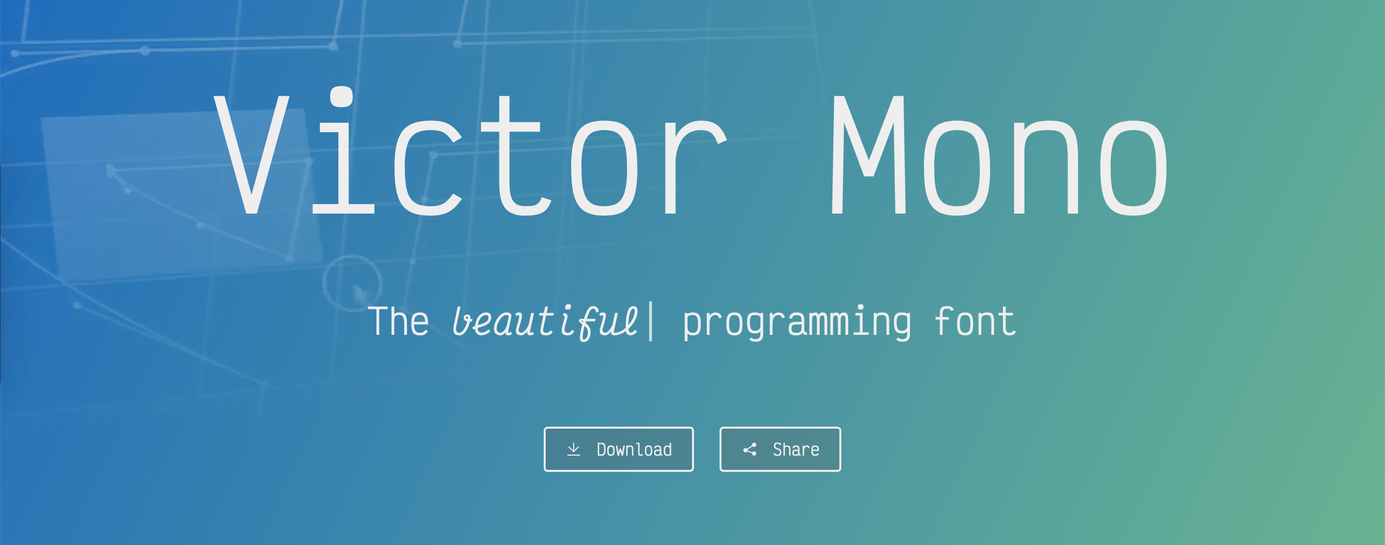 Victor mono landing page